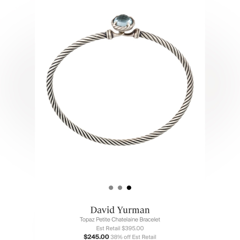 David Yurman -Topaz Petite Chatelaine Bracelet very good condition